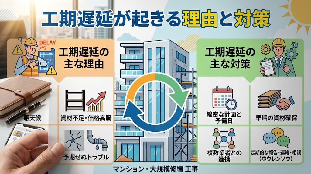 工期遅延が起きる理由と対策