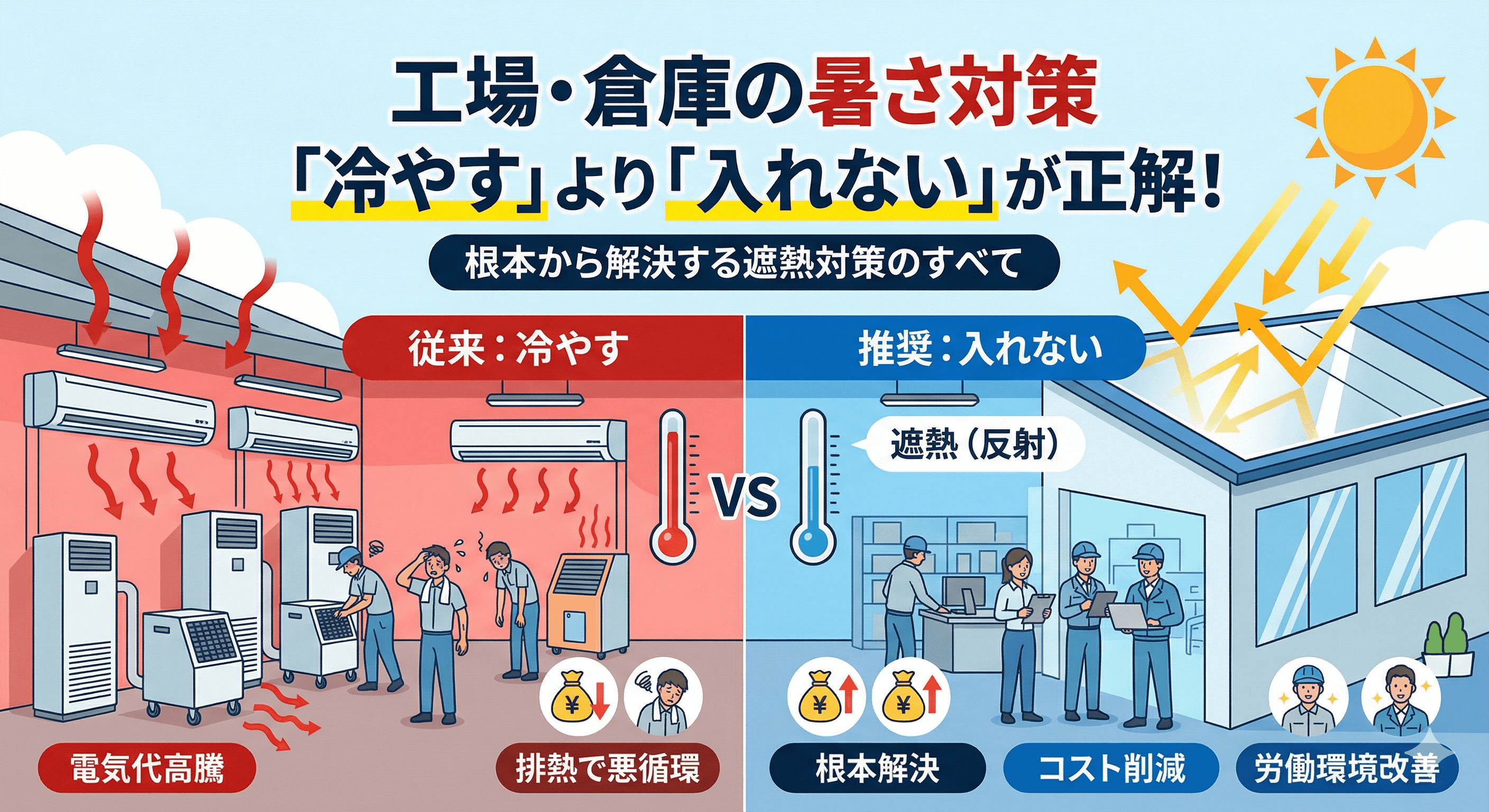工場・倉庫の暑さ対策は間違っている? 「冷やす」から「入れない」へ発想を変えるべき理由