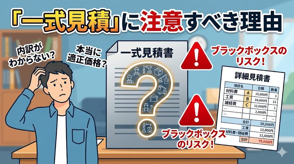「一式見積」に注意すべき理由