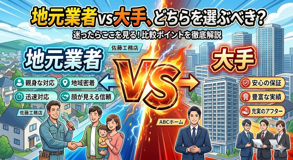 地元業者 VS 大手、どちらを選ぶべき?