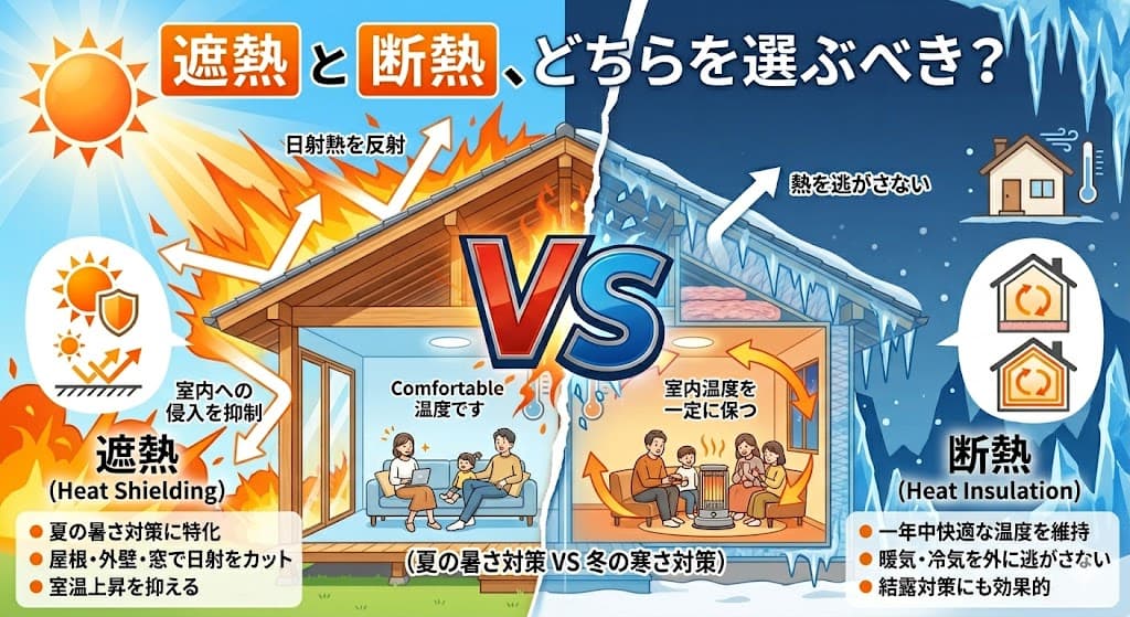 遮熱と断熱、どちらを選ぶべき?