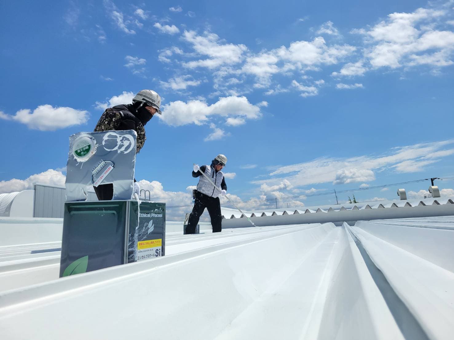 【山形県新庄市】 工場 遮熱塗装工事 エシカルプロクール施工